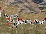 Interactivo incendios Los Ángeles, que sitúa las casas e inmuebles quemados.