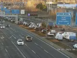 Imagen de la A-5 a la entrada de Madrid este martes 14 de enero de 2025 por la mañana.