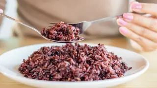 Arroz morado.