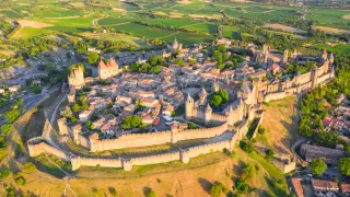Vista de la ciudad medieval de Carcasona.