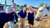 Nathalie Seseña en el refugio de animales de la asociación Salvando Peludos