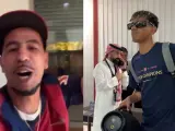 La eufórica celebración de Lamine Yamal y su padre tras ganar la Supercopa.